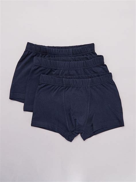 Lot De Boxers Unis Bleu Marine Kiabi