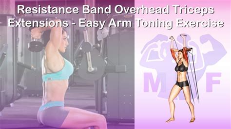 Resistance Band Overhead Triceps Extensions Easy Arm Toning Exercise