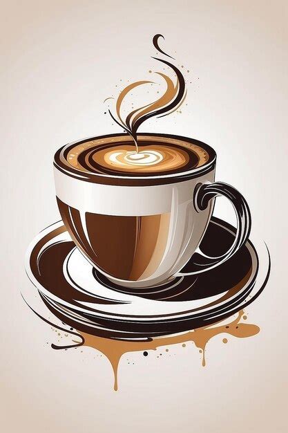 Premium Photo Stylized Cup Of Coffee Vector