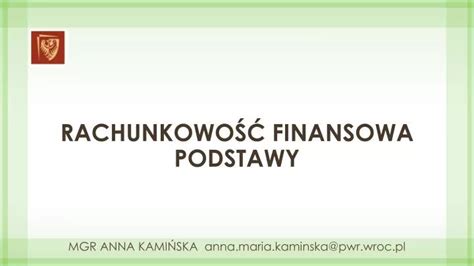 Ppt Rachunkowo Finansowa Podstawy Powerpoint Presentation Free