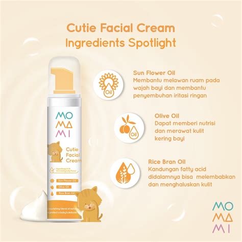 Jual Momami Cutie Facial Cream Gr Krim Pelembab Wajah Bayi Shopee