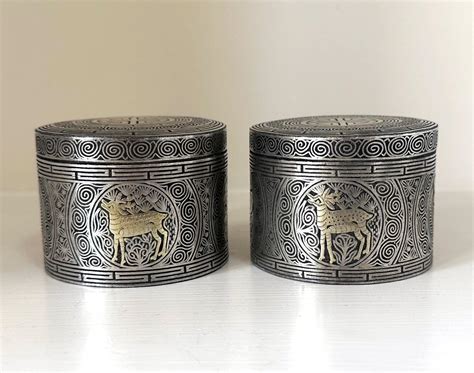 Pair Korean Iron Box With Silver Inlays Joseon Dynasty For Sale At Stdibs