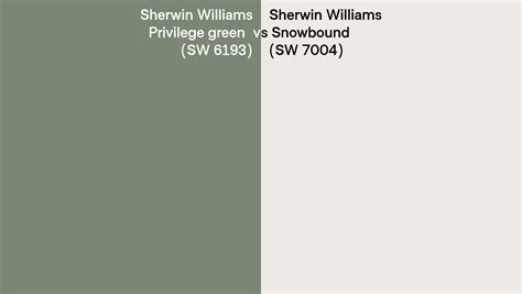 Sherwin Williams Privilege Green Vs Snowbound Side By Side Comparison