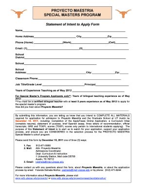 Fillable Online Edb Utexas PM Intent2applyform Copydoc Edb Utexas Fax