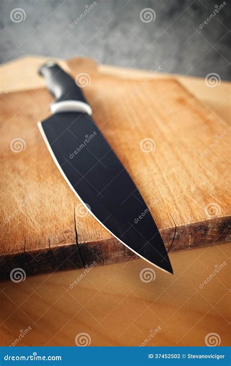 Ceramic Kitchen Knife On Table Stock Photo Image Of Cutting