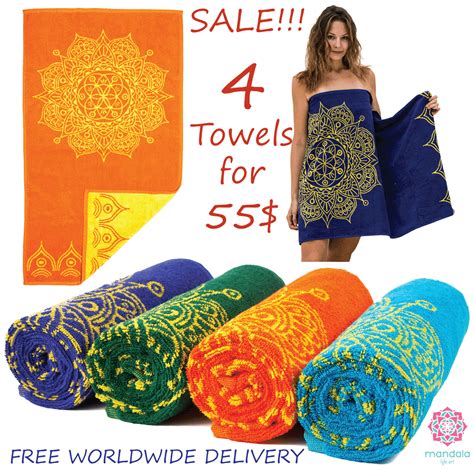 Boho Bath Towels Set On Sale 100 Cotton Woven 130x70 Cm 52x26