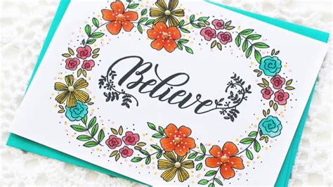 Diy Floral Handmade Card Using Pinkfresh Studio Stamps How To Make A