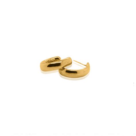 24kt Gold Classic Slender Hoop Earrings