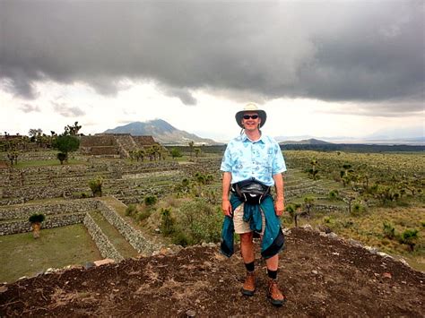 Olmec ruins visited while hiking Cantona, Mexico