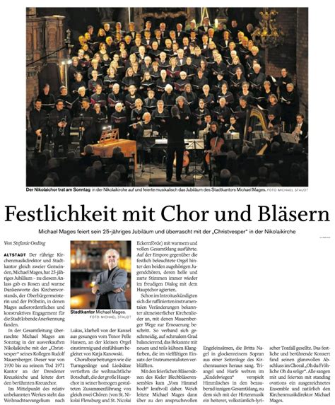 Presse Sankt Nikolai Chor