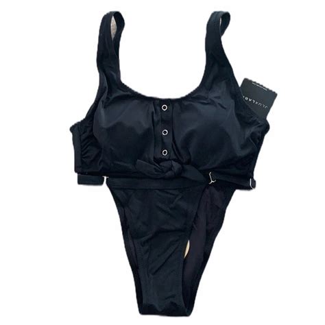Jluxlabel Swim Nwt Jluxlabel Black Anna Snap Bikini Swim Suit Poshmark