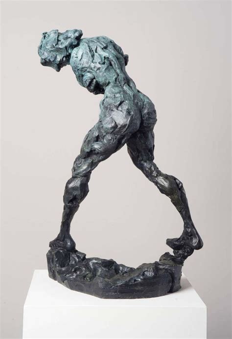 Richard Tosczak Spirit Of Gravity Emotive Nude Female Figurative Bronze Statuette