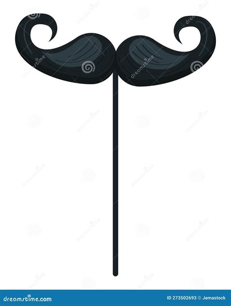 Male Mustache In Stick Stock Vector Illustration Of Curl