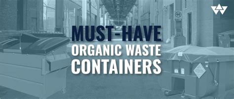 Containers For Organic Waste Disposal Wastebuilt