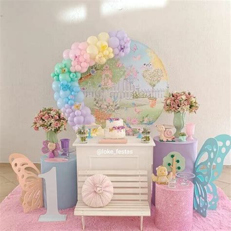 Jardim Encantado Tema De Aniversário De 1 Ano Menina - Festa Jardim Encantado 1 ano: tudo para um dia especial