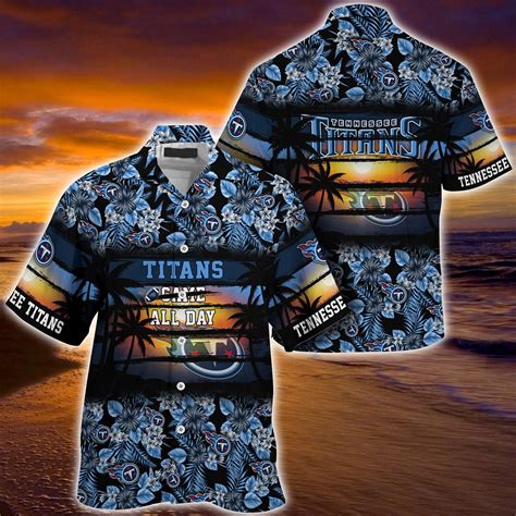 Tennessee Titans NFL Summer Hawaiian Shirt Floral Pattern Meteew