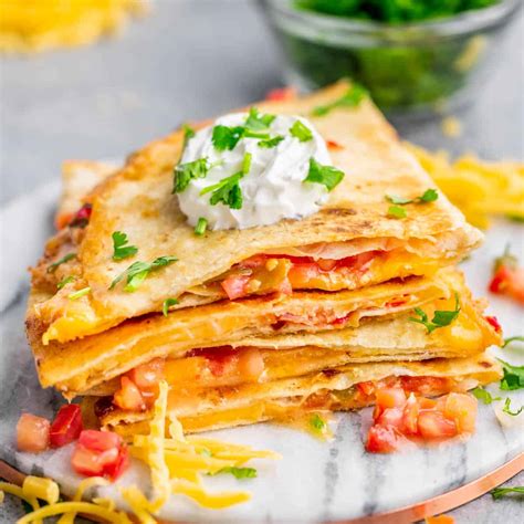 Easy Cheese Quesadilla - The Stay At Home Chef