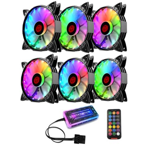 Pack Mm Case Fan Cooler Pc Air Cooling Fans Pin Rgb Radiator Mute