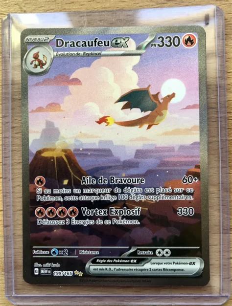 CARTE POKÉMON DRACAUFEU EX Full Art Alternative 199 165 Neuf FR