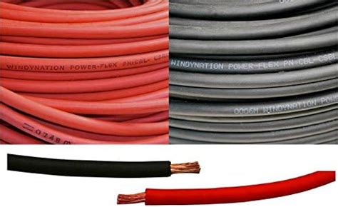 WindyNation 8 Gauge 8 AWG 100 Feet Black 100 Feet Red 200 Feet Total