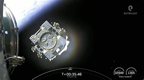 Watch Spacex Deploy Eutelsat 10b Satellite In This View From Space Youtube