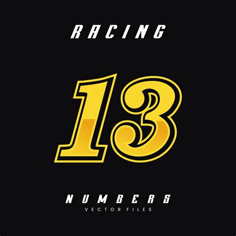 Racing Number 13 Vector Design Template 27569437 Vector Art at Vecteezy