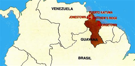 Jonestown Guyana Map