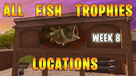 All Fish Trophy Dance Locations Fortnite Week 8 Challenges Youtube