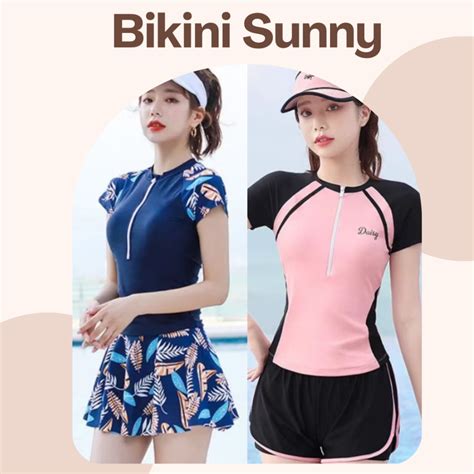 Size M L XL Bikini đồ bơi nữ đi biển mảnh dáng váy duyên dáng quần