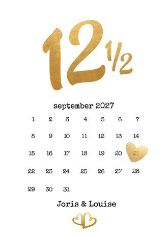 Kalender Jubileum Jaar Jubileumkaarten Kaartje Go