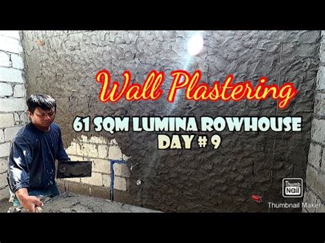 61 Sqm Lumina Rowhouse Day 9 Walls Plastering Sa Back Area And