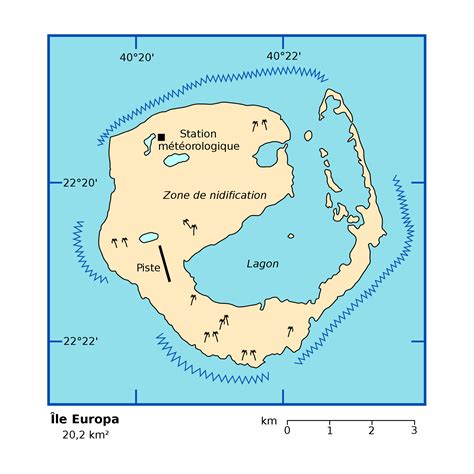 Large detailed map of Europa Island in french | Europa Island | Africa ...