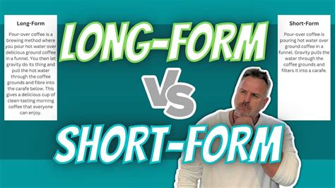 Long Form Vs Short Form Long Form And Short Form Explained Youtube