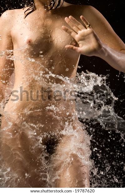 Naked Body Water Splashing Over Stock Photo Shutterstock