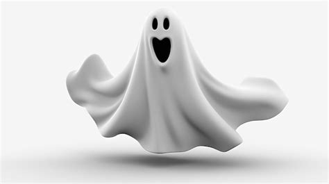 Premium Photo | Halloween boo ghost on white background 3D rendered ...