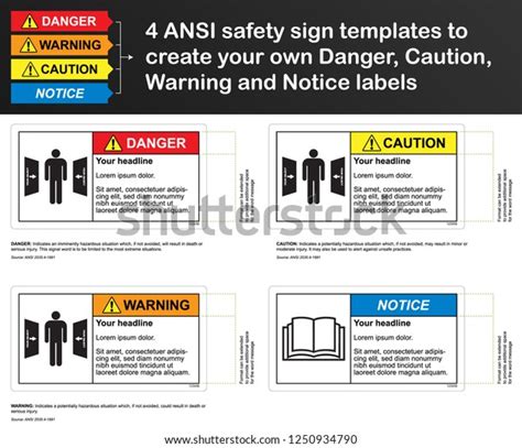 Ansi Safety Sign Template To Create Your Own Danger Caution Warning