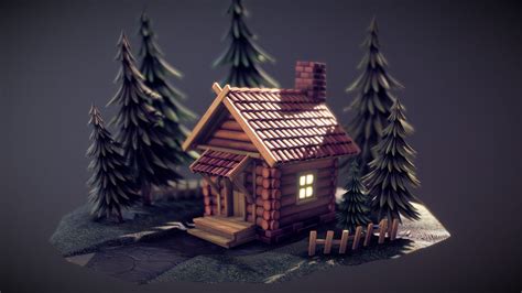 The Cabin In The Woods By Sladegeorg Low Poly Low Poly Art