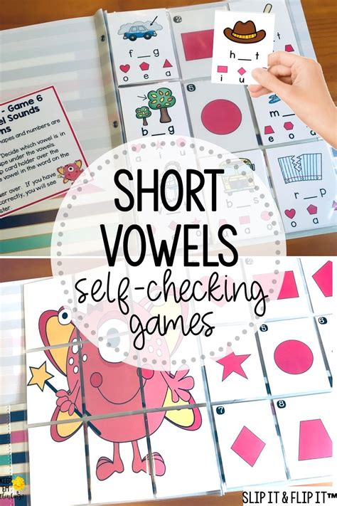 17 Self Checking Cvc Short Vowel Centers Slip It And Flip It Cvc