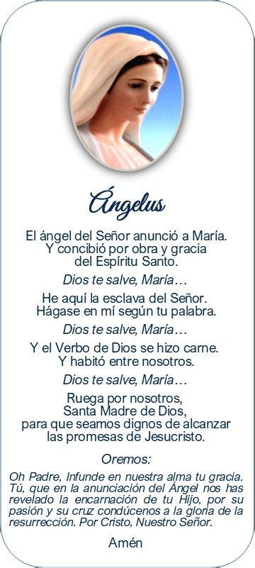 Oraciones Ángelus Oraciones Oraciones catolicas milagrosas