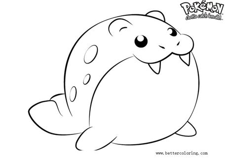 Pokemon Coloring Pages Spheal Free Printable Coloring Pages