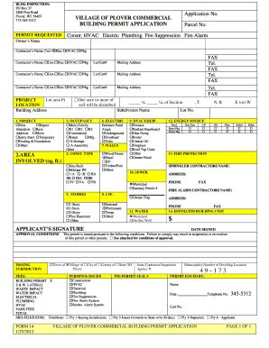 Fillable Online Ploverwi Bldg Inspection Fax Email Print Pdffiller