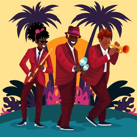 Ilustraci N De Banda De M Sica Latina Vector Gratis