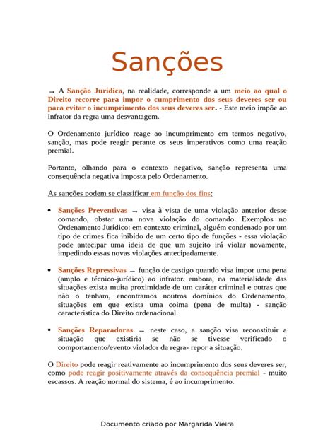 O Que Significa Sanções - Sanções | PDF | Sanções (jurídico) | Justiça