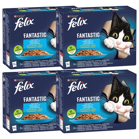 Purina Felix Fantastic Karma Mokra Dla Kota Rybny Mix Smak W X G