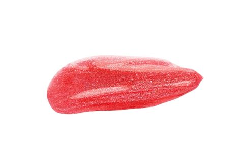 Premium Photo Smudged Red Lip Gloss Isolated Background Smear Of