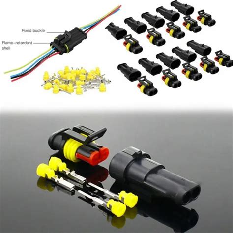 SEALED 12V 2PIN Electrical Wire Male and Female Plug Automotive ...