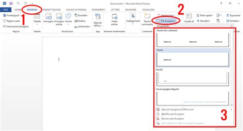 Come Inserire Pie Di Pagina Su Word