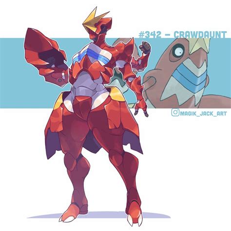 ArtStation - Crawdaunt Armor, Jack Burke | Pokemon crossover, Pokemon ...