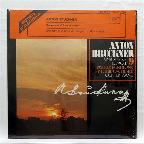 Bruckner symphony no 9 in d minor by Günter Wand LP Gatefold with