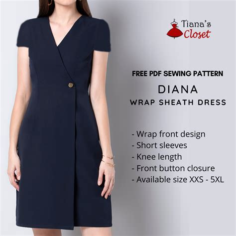 Pippa Wrap Dress Sewing Pattern Pdf Artofit